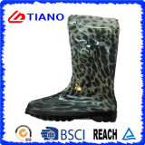 Leopard Printed PVC Rain Boots for Lady (TNK70017)