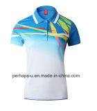 Custom Badminton Sport Polo Shirt with Microfiber Maretial