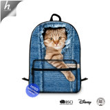 Cat 3D Printed Teenage Canvas Laptop Backpack Girls School Bags