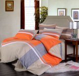 100cotton Reactive Print Orange Patchwork Bedding Set