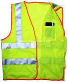 High Visibility Safety Vest with Reflective Tape and Pocket (DFV1075)