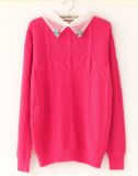 Shirt Collar False Two Piece Sweater (BTX833)