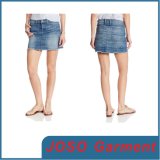 Stylish Ladies Short Jean Skirt with Printed Pattern (JC2046)