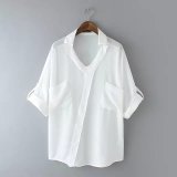 OEM Lwomen Clothing Autumn Loose White Women Shirt