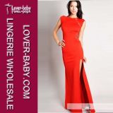 Woman Red Lace Evening Dress (L5087-2)