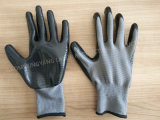 Zebra-Stripe Natrile Coated Glove Labor Protective Safety Work Gloves (N6035)