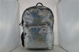 Silver Sequins School Backpack for Student