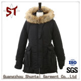 Ladies Winter Outdoor Thick Down Jacket with Fur Collar