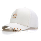 White 100% Cotton 6 Panel Golf Cap Baseball Hat (YH-BC028)