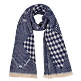 Women's 180*65cm Reversible Cashmere Like Winter Warm Knitted Woven Shawl Scarf (SP255)