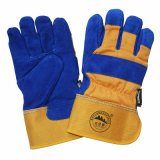 Cow Split Leather Safety Protective Winter Warm Gloves for Working