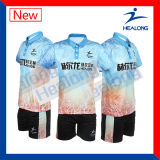 Healong China Manufacture Sports Clothing Gear Sublimation Junior Men's Badminton Shirts
