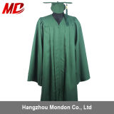 China Factory Adult Matte Forest Green Graduation Caps and Gowns with 2017year Charm Tassel