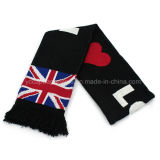 Promotional Cotton Football Fan Soccer Knitted Scarf