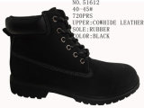 No. 51612 Black Color Men's Shoes Leather Boots Stock