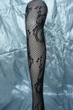 Sexy Legging Fishnet Pantyhose in Black 1966