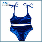 2018 Custom Logo Blue Velvet Bikinis Women Push up Swimwear Swimsuit