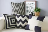Geometric Print Black White Cushion, Minimalist England Sofa Cushion Pillow