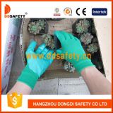 Ddsafety 2017 13 Gauge Green Nylon Shell Green Nitrile Coating Smooth Finish Working Gloves