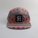 Custom 5 Panel Flat Brim Hat with 3D Embroidery Patches