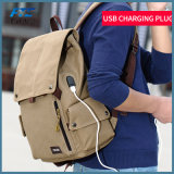 Wholesale Backpack USB Charger Rucksack Simple Canvas Man Bag