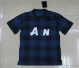 2013/14 City Away Soccer Jersey Dry Fit Embroidered Football Jersey Blue&Black Jersey Soccer Wear