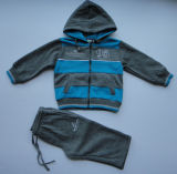 Boyl's Fleece Zipper-up Jogging Suit with Hood