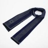 Men's Reversible Cashmere Like Winter Warm Color Block Printing Thick Knitted Woven Scarf (SP802)