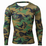 Mens Camouflage Compression Shirts Skin Tight Thermal Under Long Sleeves Crossfit Exercise Workout Fitness Sportswear