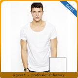 Design Cheap Men's Plain White Cotton Polyester T Shirt