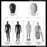 Full Body Male Glassfiber White & Black Mannequin