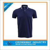 Men's Coolmax Solid Golf Polo Shirt with Yarn Dye Stripes