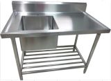 Stainless Steel Legging Commercial Compartment with One Portable Sink (127011)