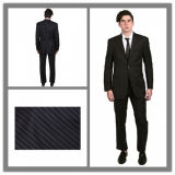 Custom Made Italian Style Striped Fabric Suit for Men