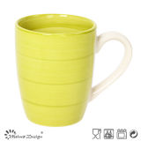 Lemon Yellow Color Milk Mug with Hand Painting
