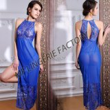 Fashionable Sexy Lace Gown Lingerie High Cut Long Modal Underwear