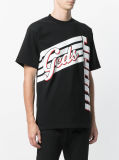 Printed T-Shirt Burnout-Patterned Jersey with a Printed Design