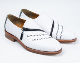 White Genuine Leather Mens Business Shoes (NX 413)