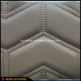 Sponge Stiched Microfiber PU Leather for Car Seat Covers HX-W1704