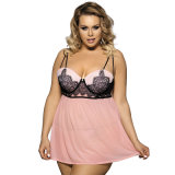 Cheap Sexy Factory Price Hot Sale Pink/Purple Plus Size Women Sexy Lingerie