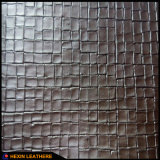 Grid Grain Synthetic PVC Leather for Shoes Boots Decoration Hw-762