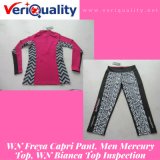 Wn Freya Capri Pant, Men Mercury Top, Wn Bianca Top QC Inspection Service