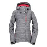 Women Grey Casual Windproof & Breathable Softshell Jacket with Hood