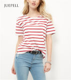 Red Stripe Boxy Women T Shirt