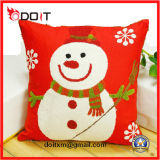 Christmas Gift Red Snow White Plush Cushion