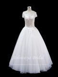 Aolanes off Shoulder Lace Tulle Wedding Dresses