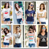 Lady Many Style Many Colors T Shirt Garment Stock (FF626)