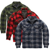 Men's Winter Flannel Plaid Padded Jacket Shirt