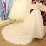 Beading Wedding Gown Stock 3D Flowers Bridal Wedding Dress E17913