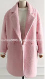 Womens Winter Cocoon-Style Cotton and Wool Coat